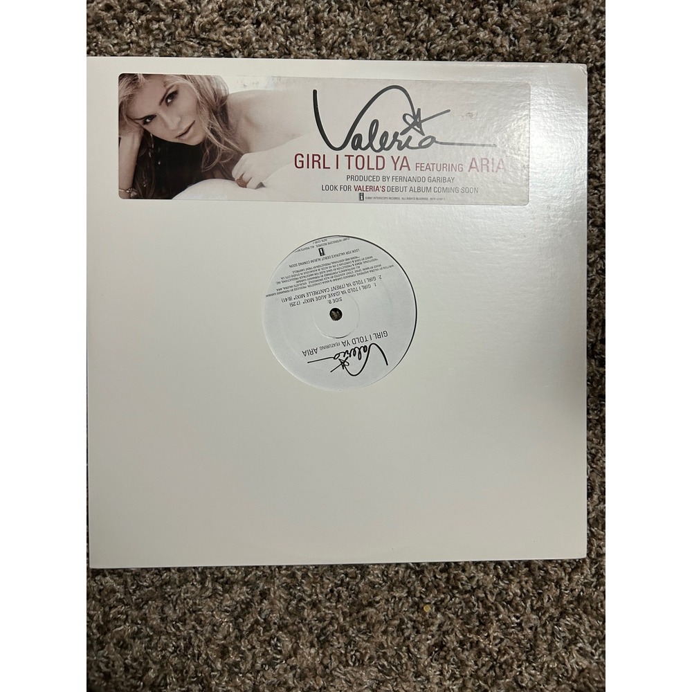 Valeria Girl I Told Ya Featuring Aria Vinyl Single 2007 Interscope Records
